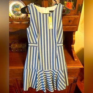 Banana Republic blue and white striped dress